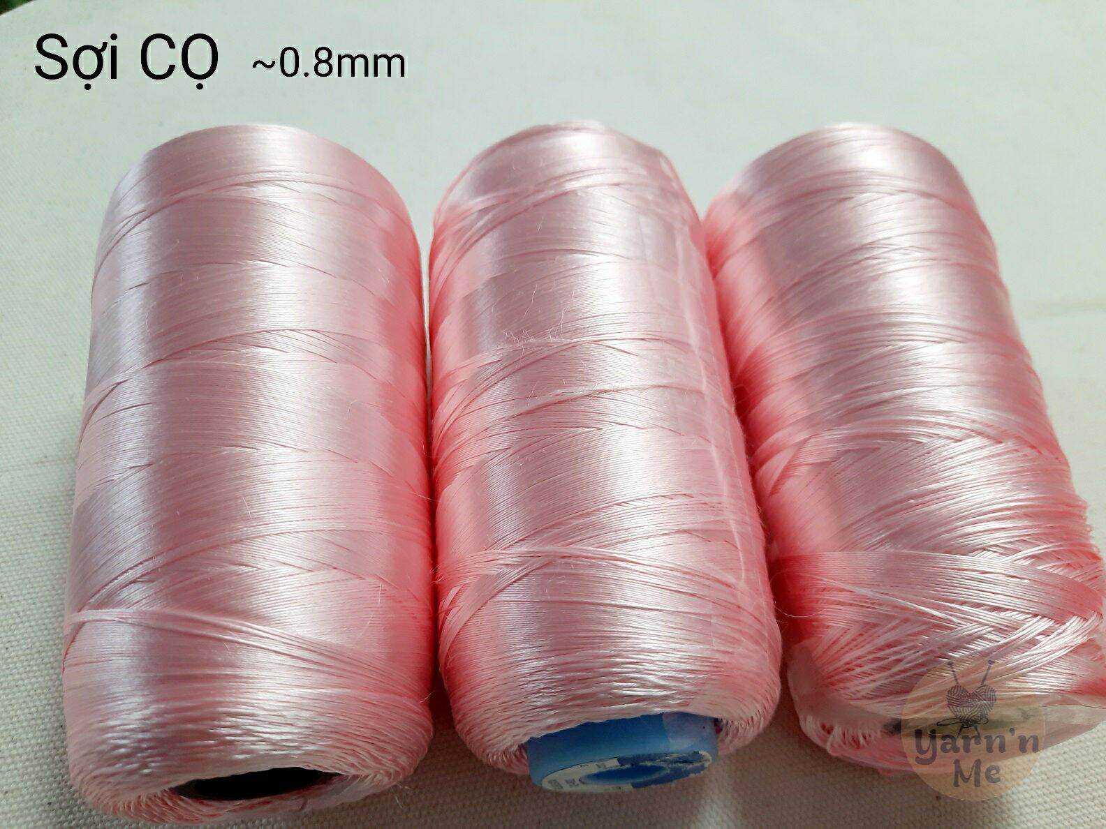 Set sợi cọ tơ Raffia loại đan móc áo, chập 0.8mm