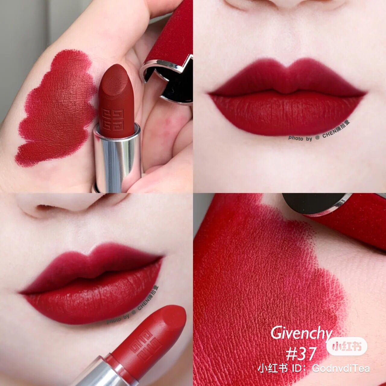 Son Givenchy 37 Rogue Graine limited vỏ nhung đỏ