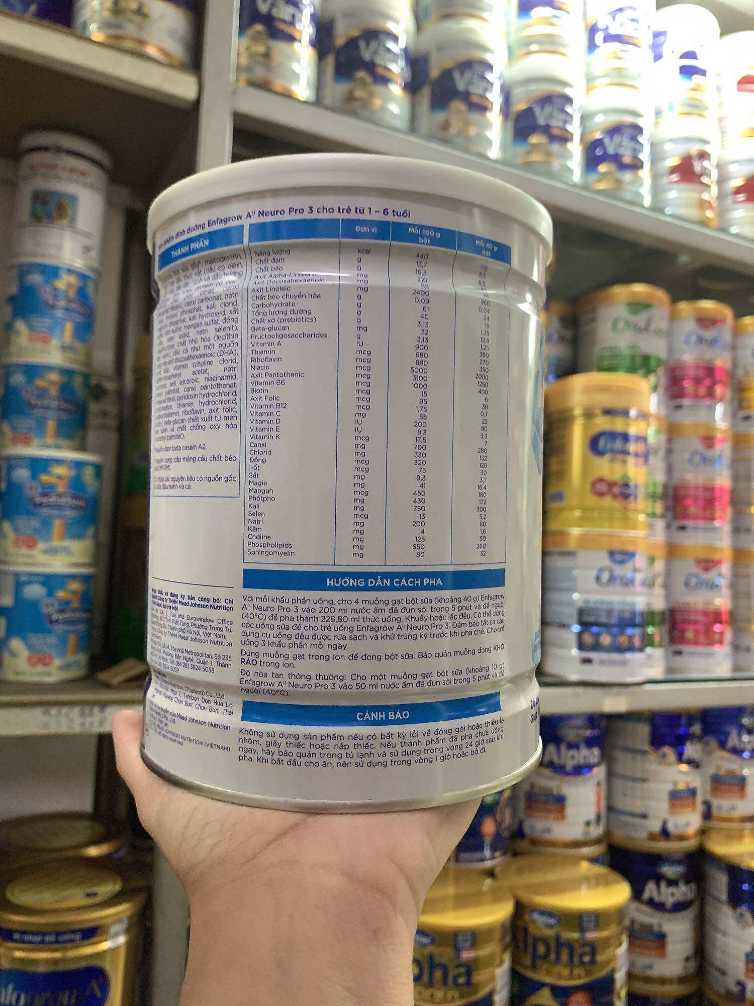 Sữa Bột Enfamil A2 Neuro pro số 3 800g
