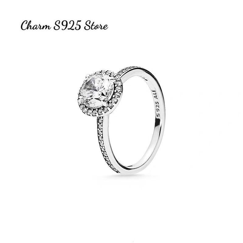 Nhẫn đeo tay pandora ale đính đá lớn bạc s925