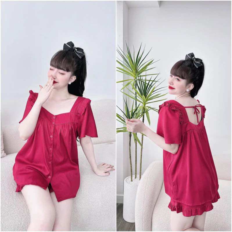 (55-100kg) Bộ Ngủ Lụa Xước Bigsize Cao Cấp - Chất mát, form chuẩn