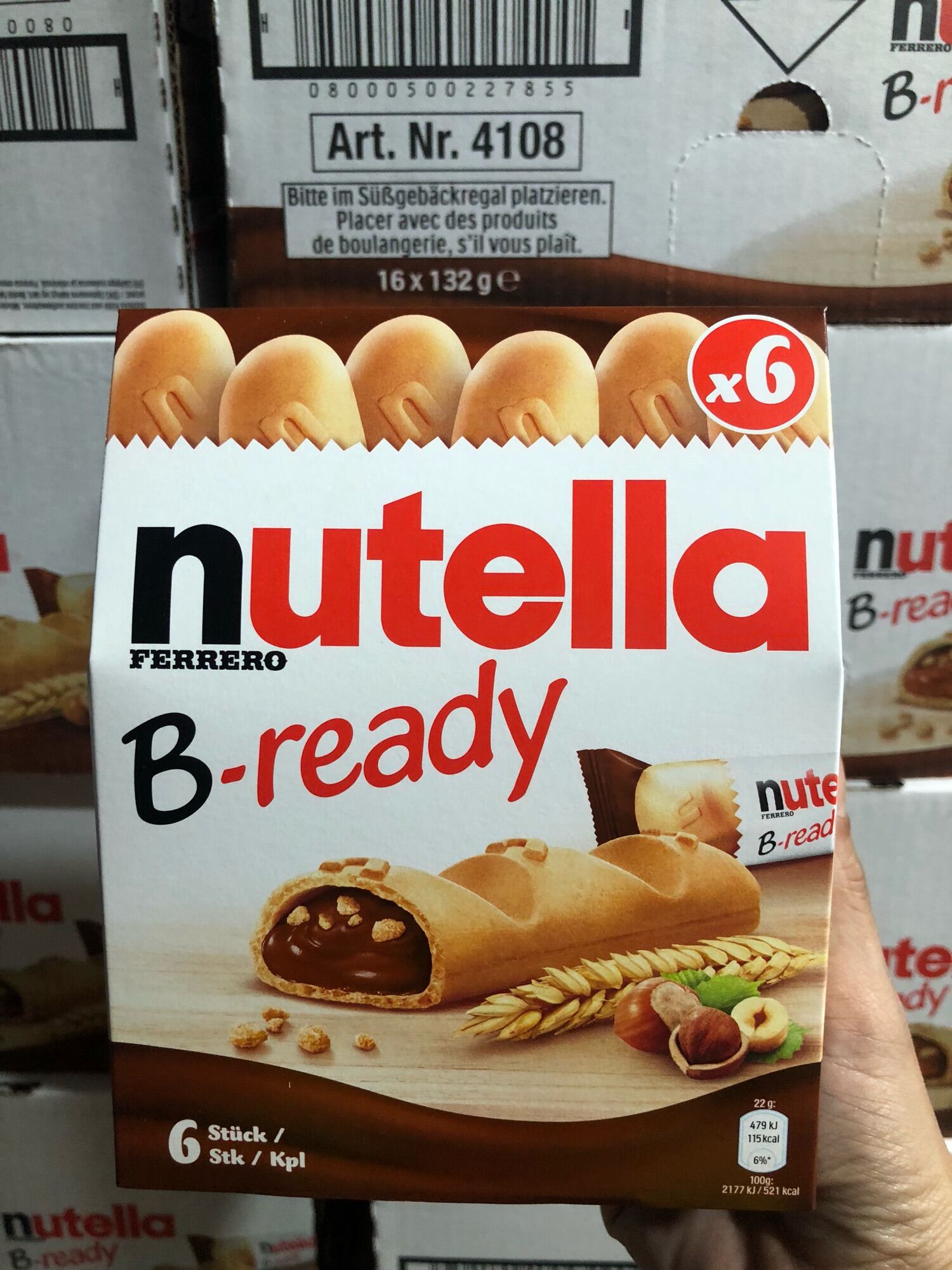 Bánh Nutella B-Ready Hộp 6 cái
