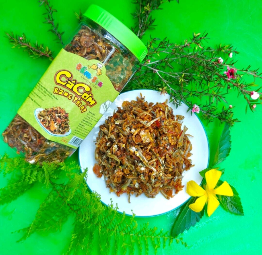 CÁ CƠM RANG TỎI ỚT ĂN LIỀN ĐẦM SEN HỘP 250G