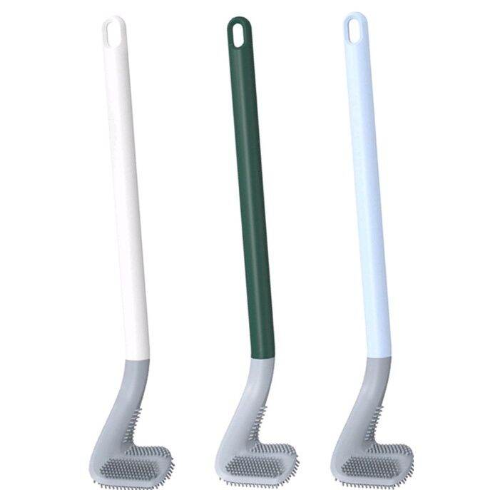 Cọ Toilet Silicon {Mẫu Mới 2021} Chổi Chà Rửa Nhà Vệ Sinh Bồn Cầu Gắn Tường [Tặng móc dính tường]