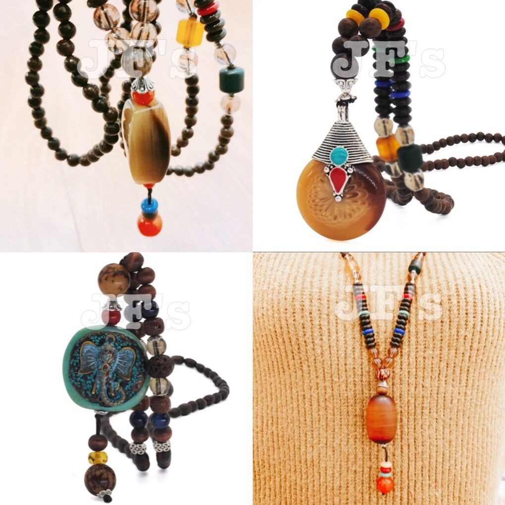 Vòng cổ nữ phong cách bohemian, dây chuyền áo len phụ kiện thời trang thu đông