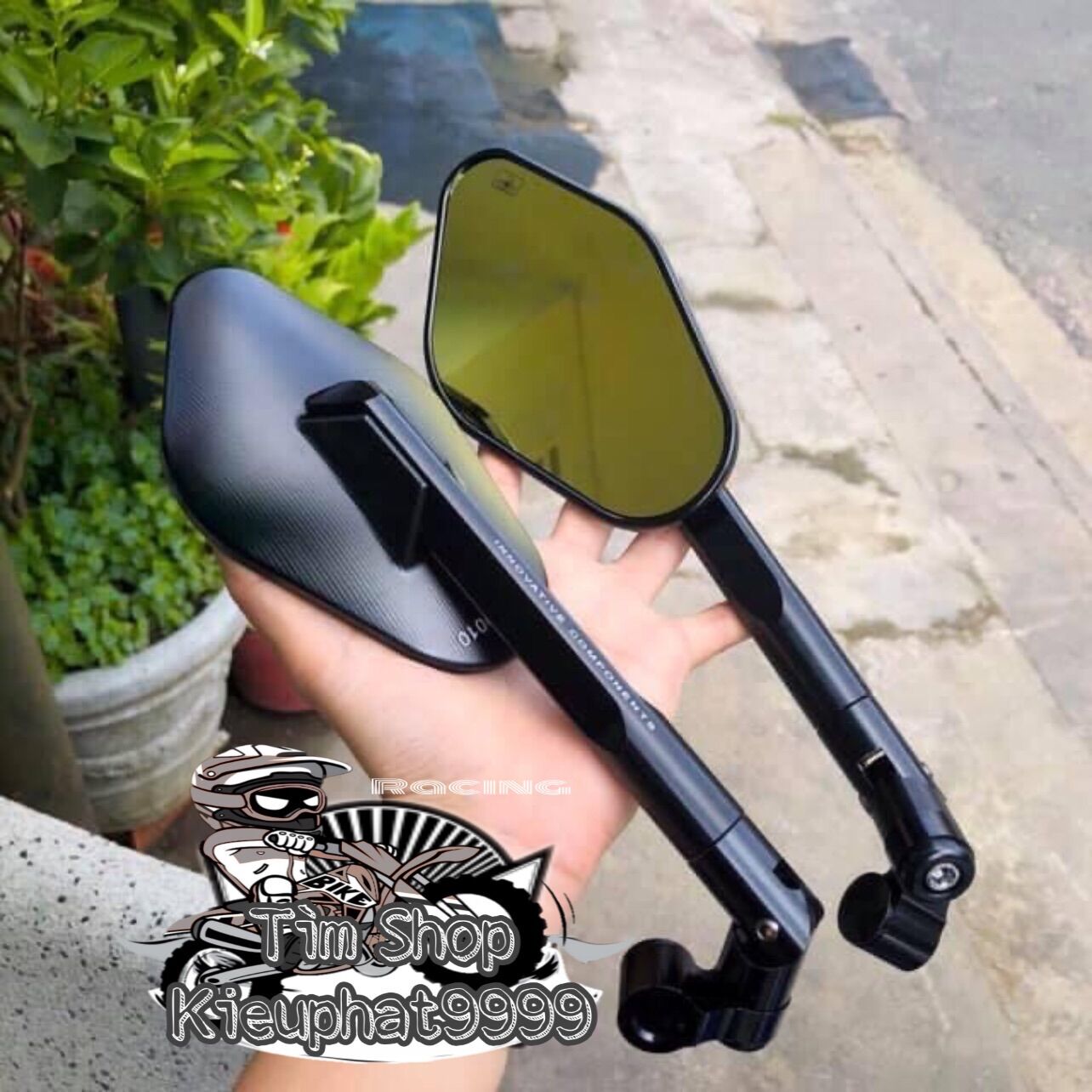 Kính Gương Xe Elisse ron xoay 360 độ đủ Màu