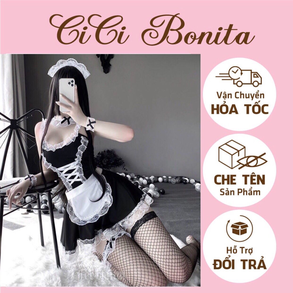 Cosplay cô hầu gái gợi cảm đáng yêu cp02 cici bonita hcm