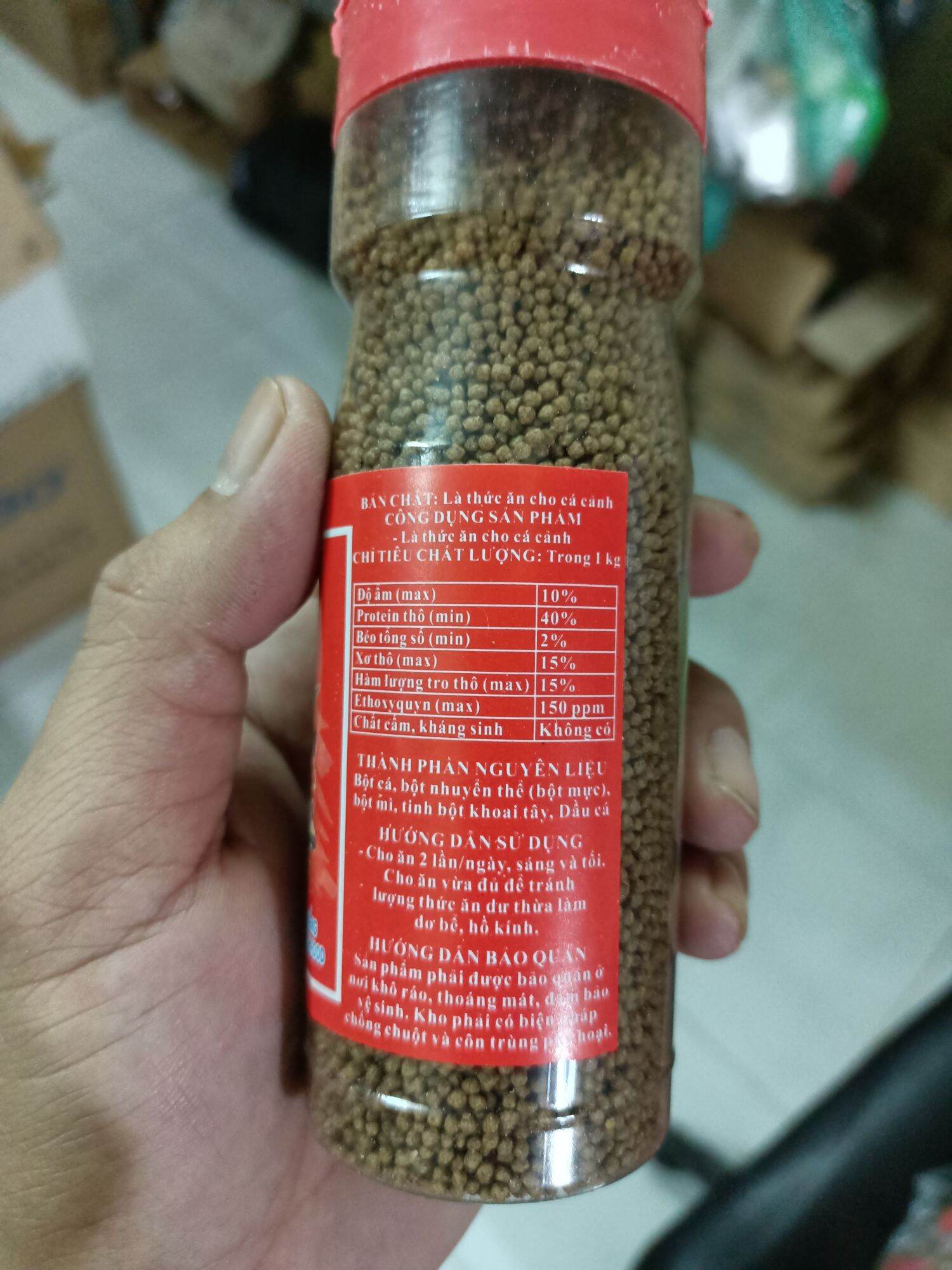 THỨC ĂN CHO CÁ CHAI 250G , CÁM CHO CÁ , THỨC ĂN CÁ CẢNH