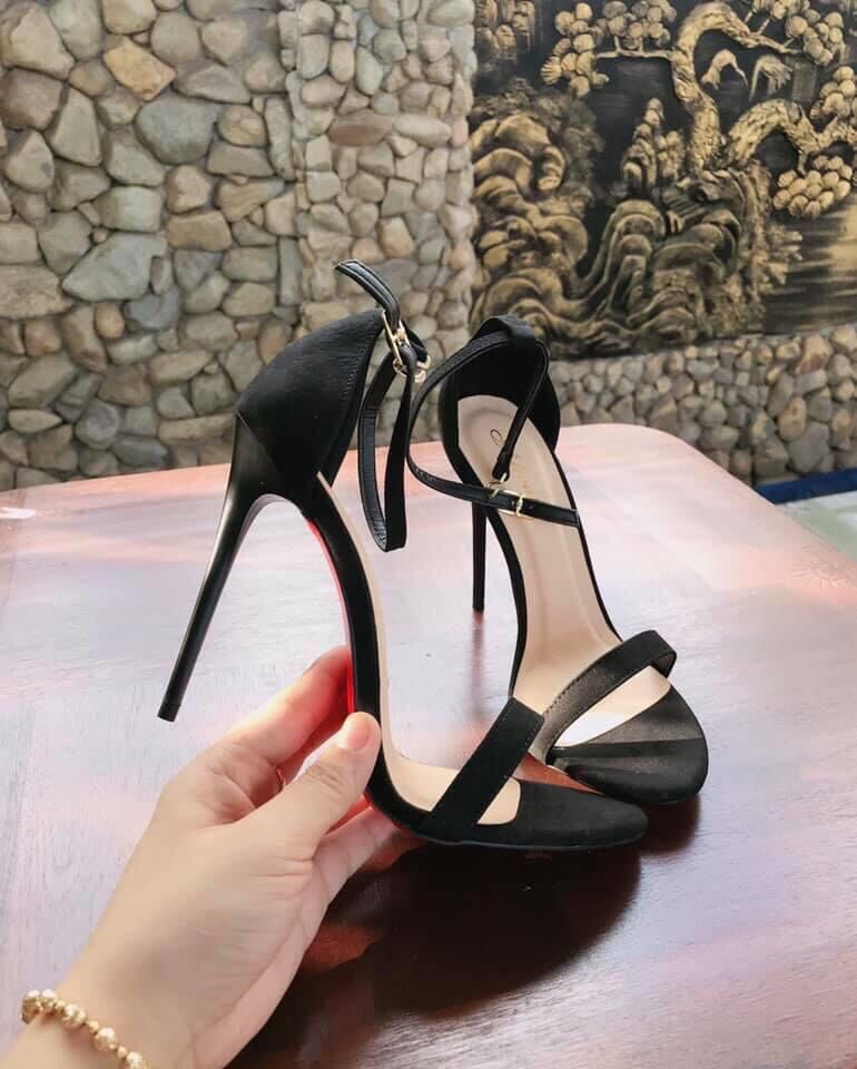 Dép Sandal Cao Gót 11P Da Bóng Gót nhọn - Hàng VNXK Cao Cấp - Full size 34-40 Chuẩn size 1.0