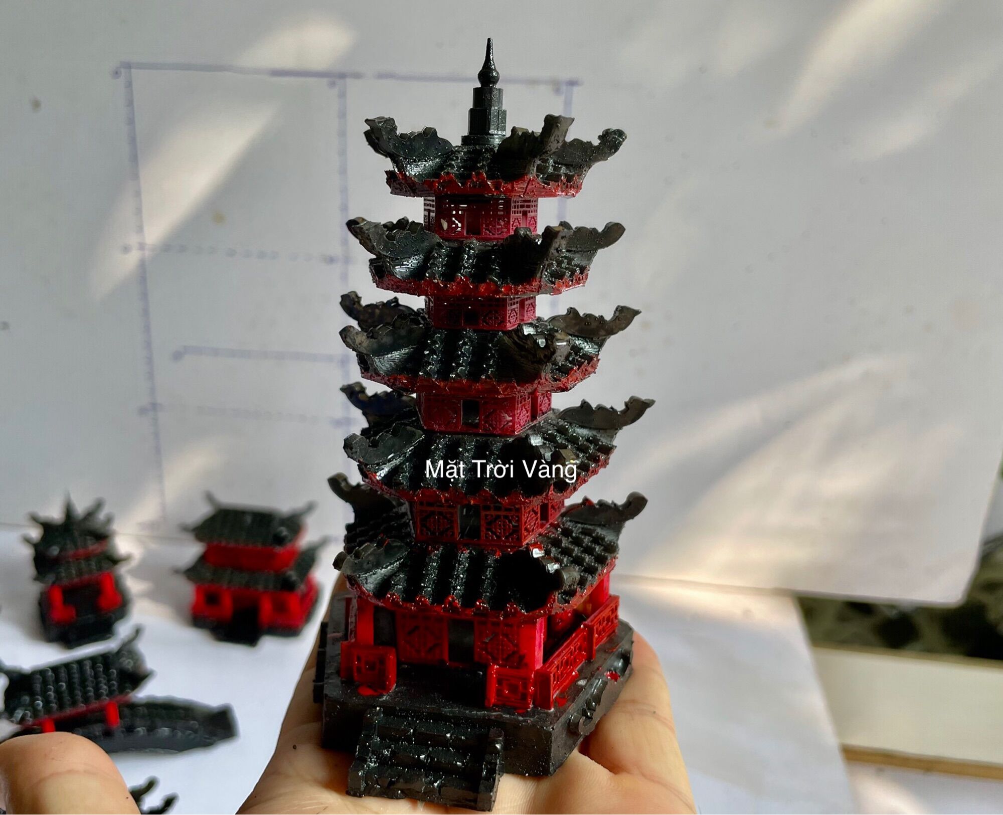Tháp tiểu cảnh - trang trí non bộ, bán cạn, bonsai