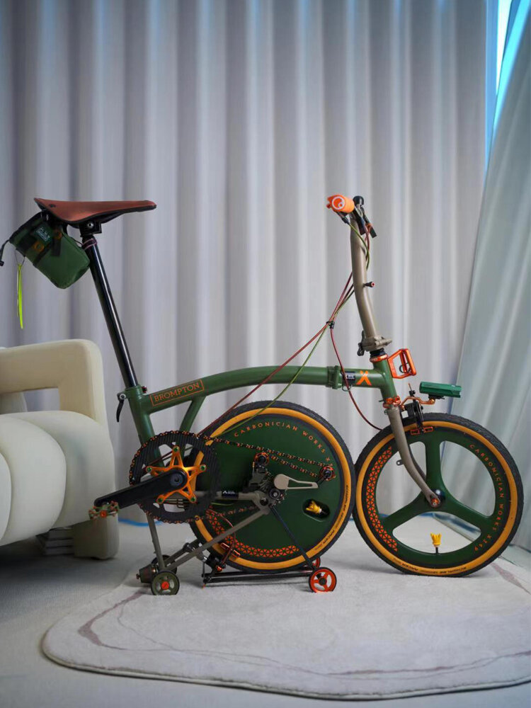 Carbon Fiber Rear Wheel Set For Folding Bike 3-Blade Closed Wheels Giá 43,134,000 Đồng*Miễn phí vận chuyển