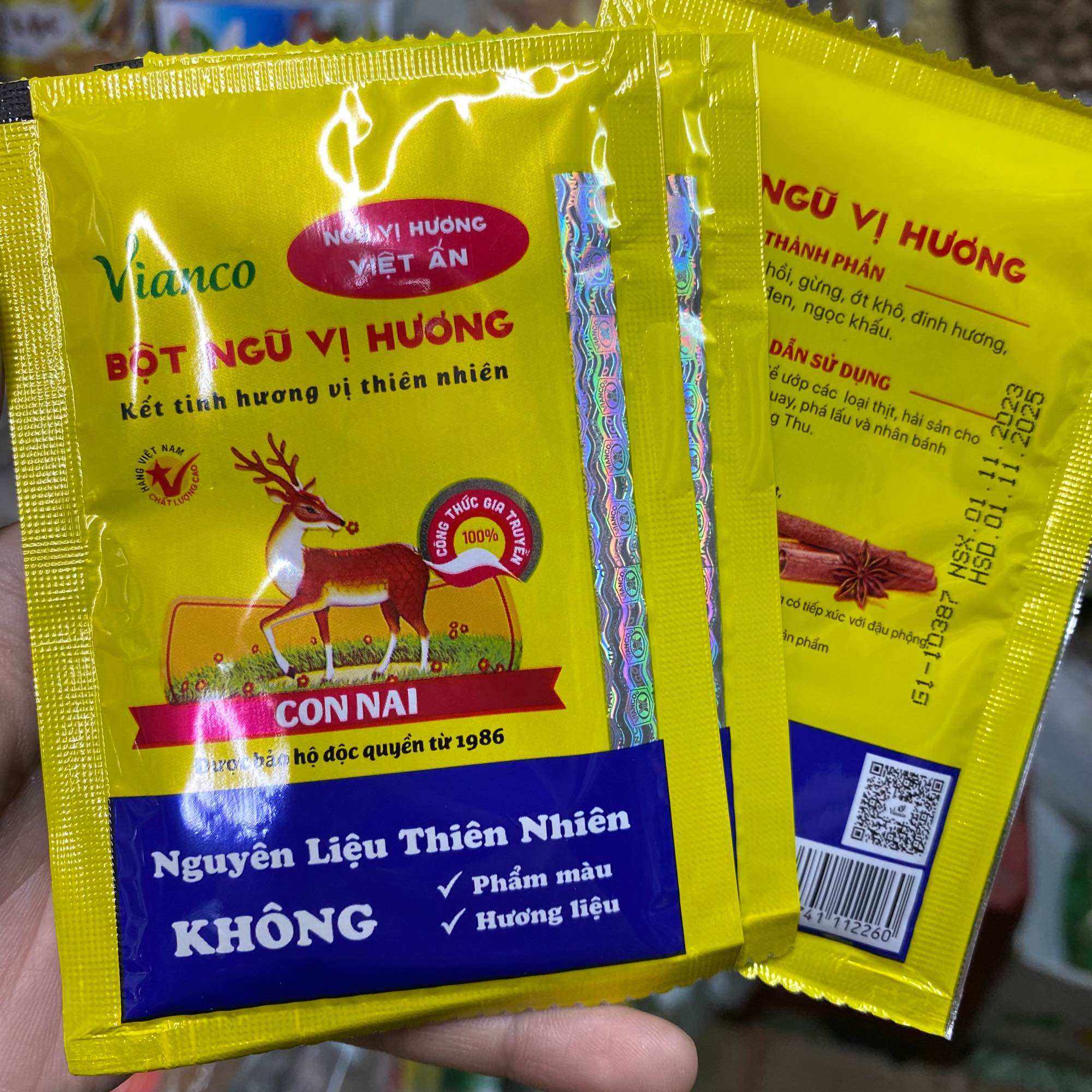 Bột Ngũ Vị Hương Con Nai Việt Ấn Vianco - Gói 10g Nhãn mới