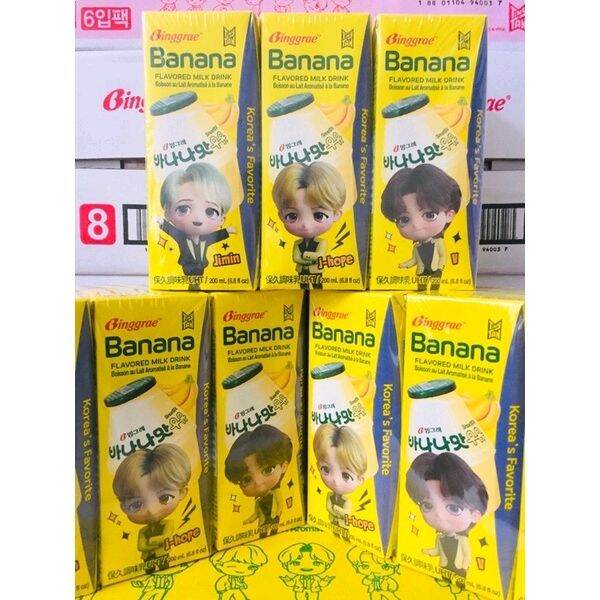 Sữa ChuốiHàn Quốc Binggrae ( 1 lốc 6 hộp x 200ml)