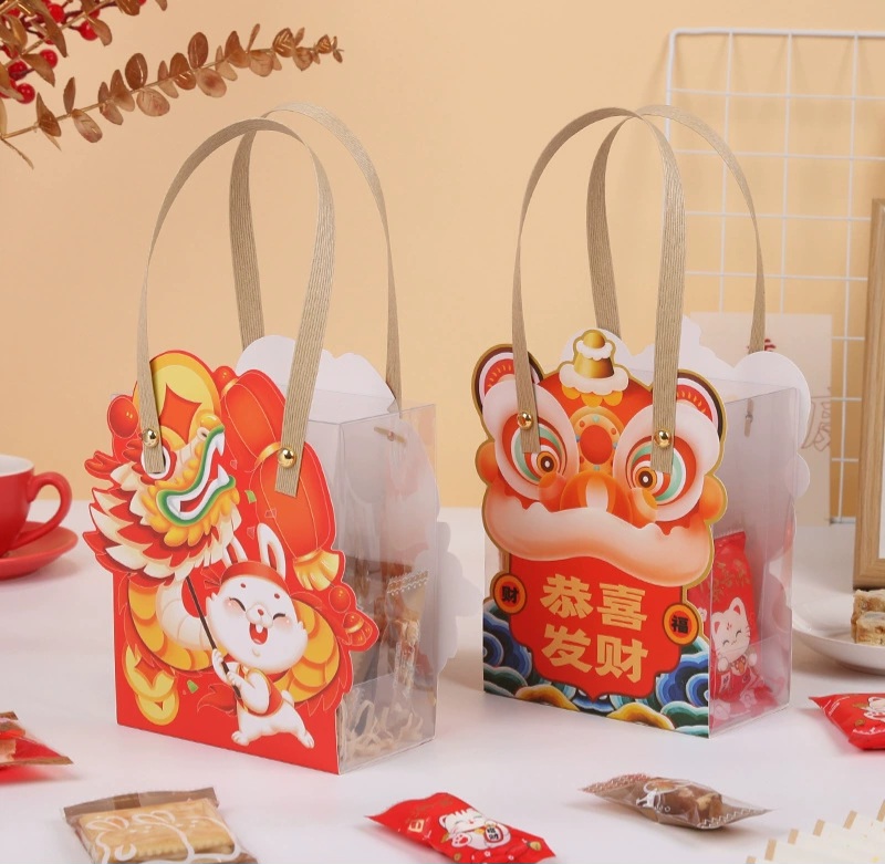 Set 5 hộp đựng bánh trung thu, bánh kẹo lân thỏ 3d