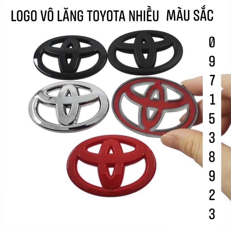 LOGO VÔ LĂNG TOYOTA NHIỀU MÀU SẮC