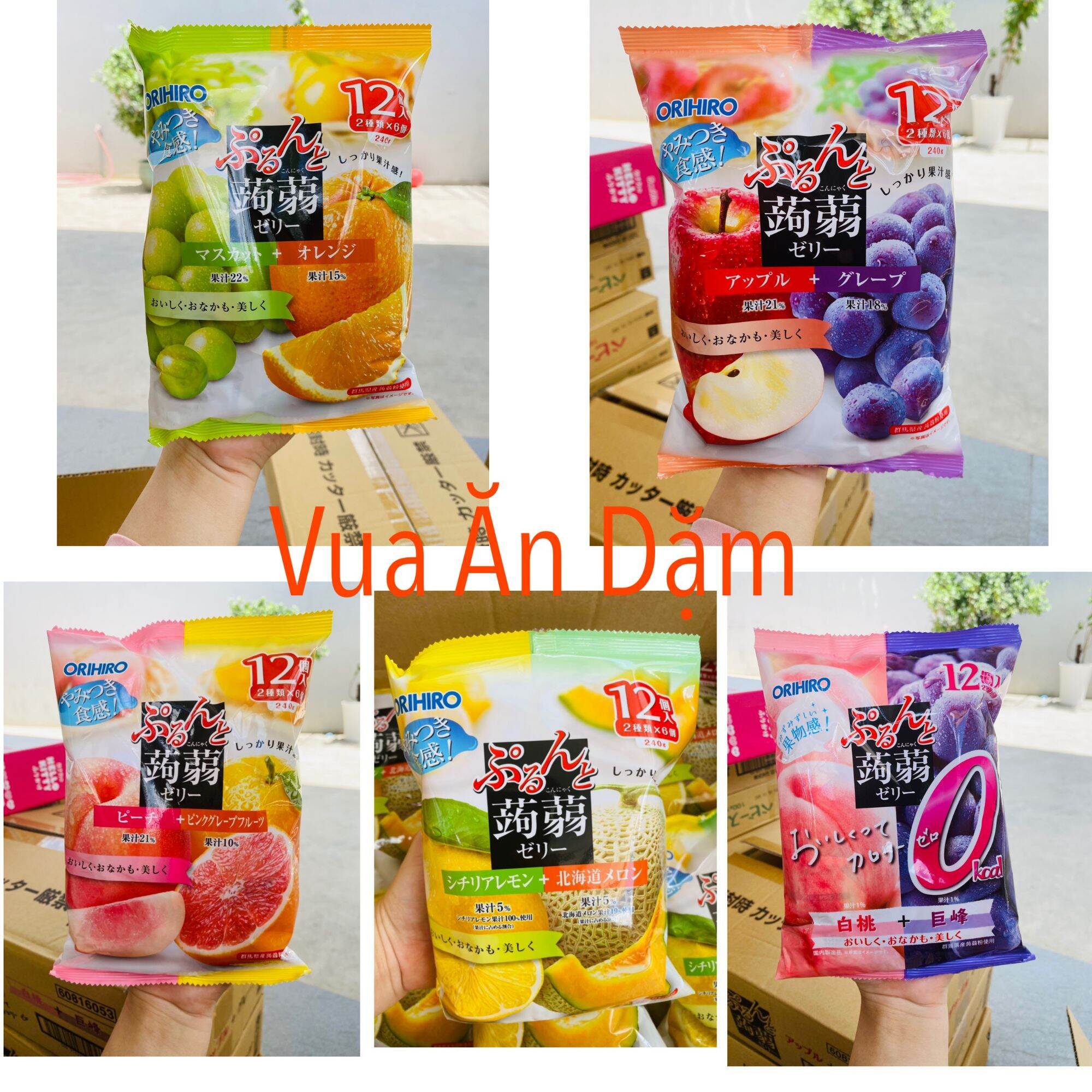 Thạch Hoa quả Orihio gói 12 cái cho bé