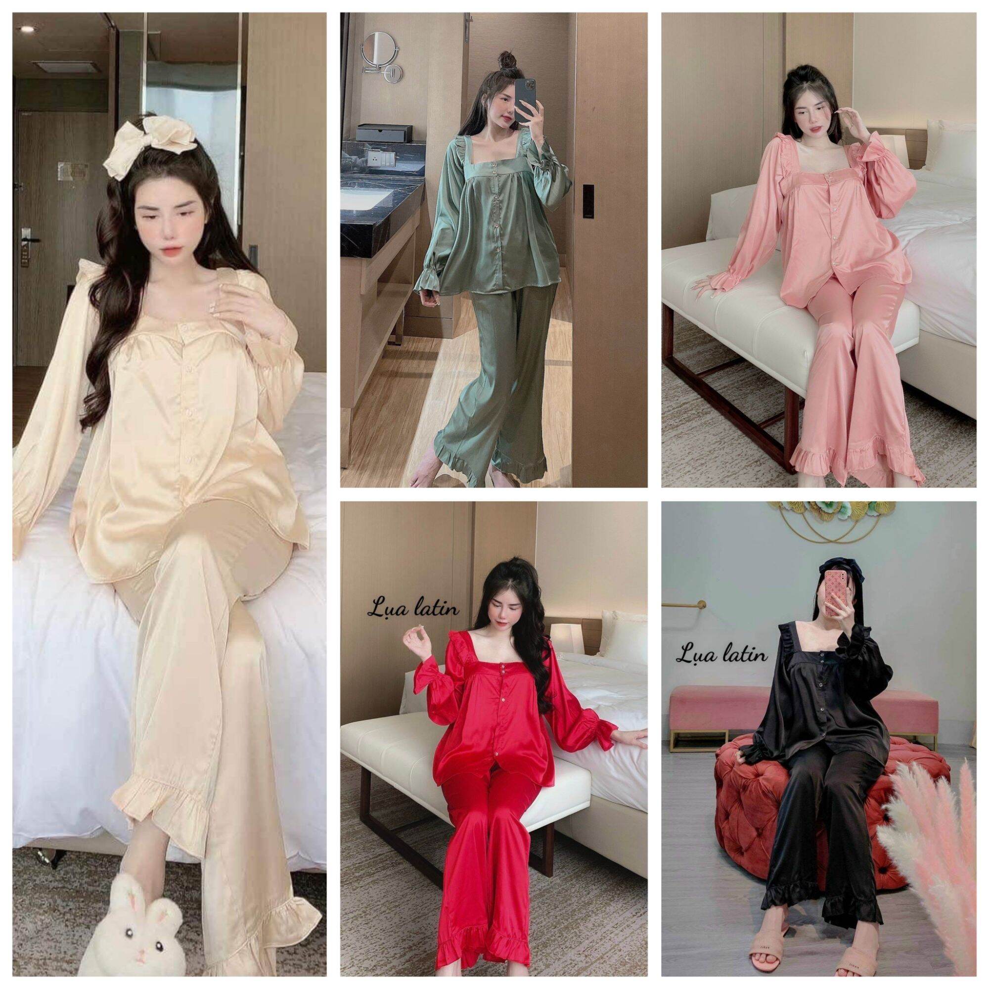 Đồ bộ - Đồ ngủ pijama tiểu thư lụa latin size