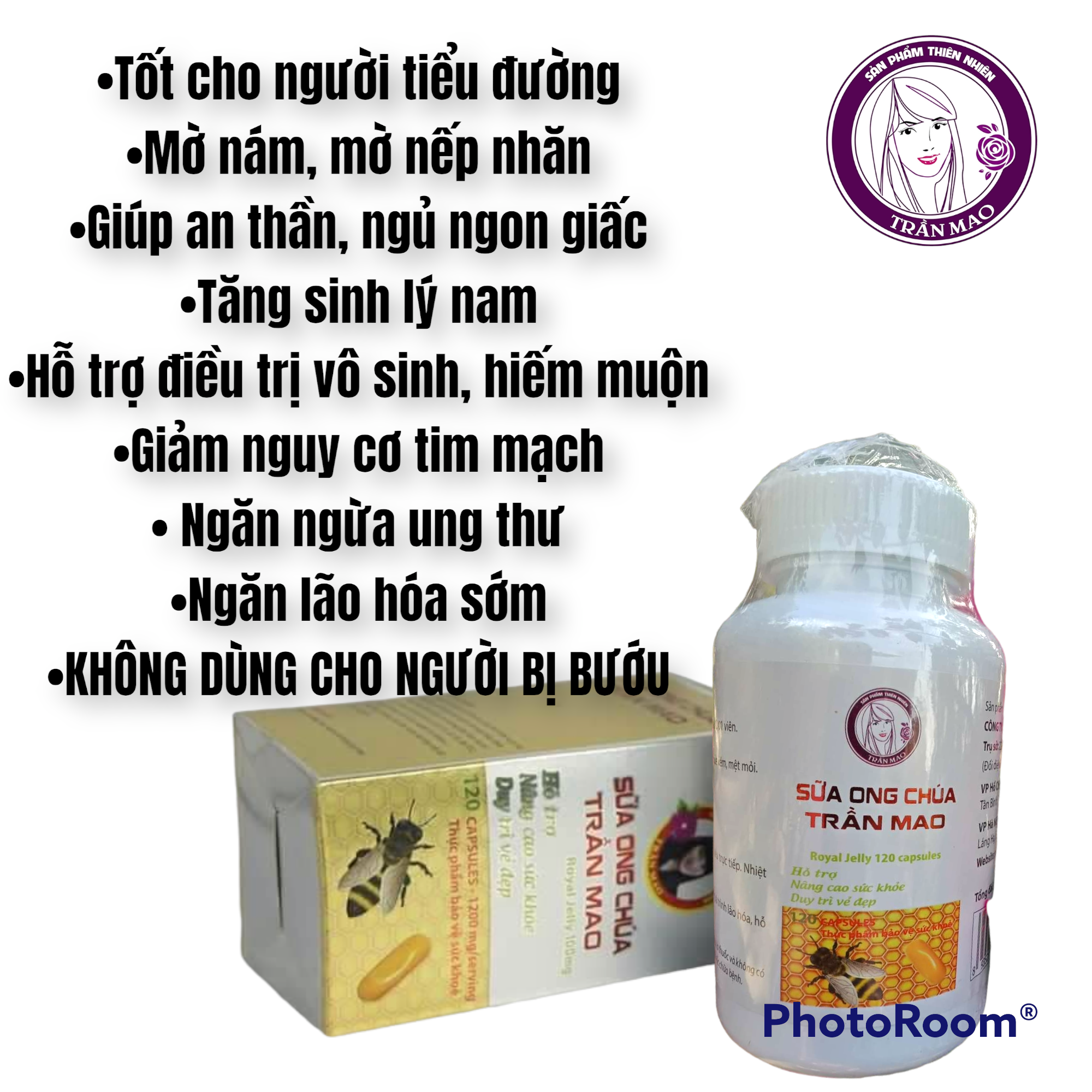 Sữa ong chúa viên Trần Mao 120 viên