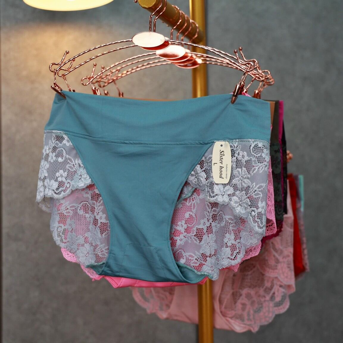 quần lót gen bụng ren hoa - set 10 quần hoàng hậu 50-75kg