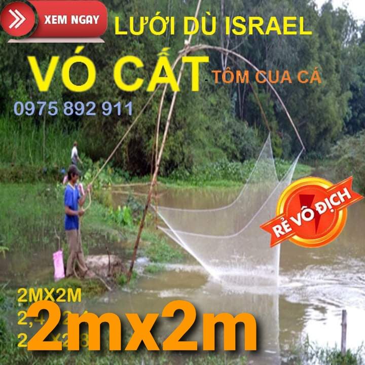 Vó cất tôm cua cá - lưới dù đài loan