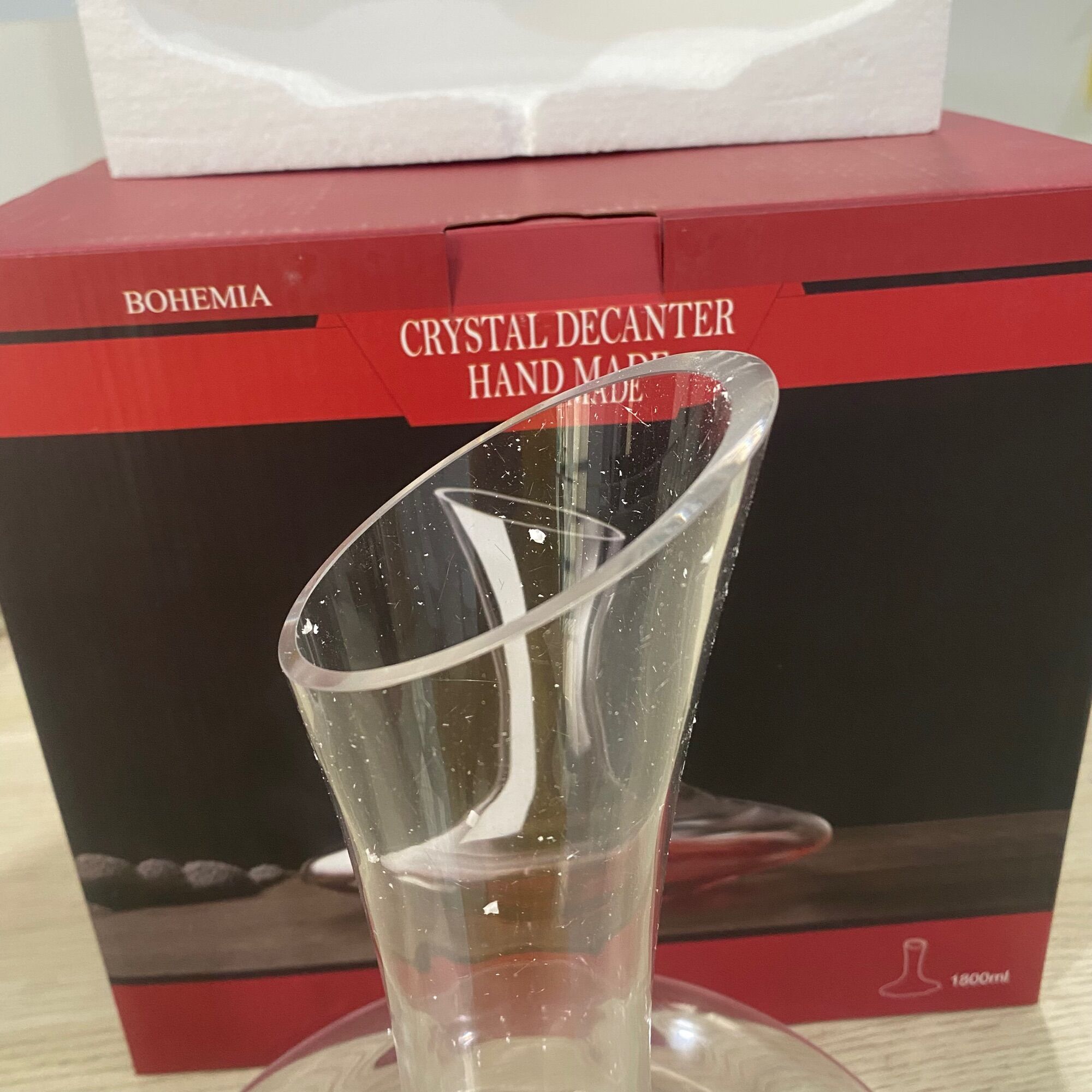 Decanter miệng vát - 1800ml - Phụ kiện rượu HCM