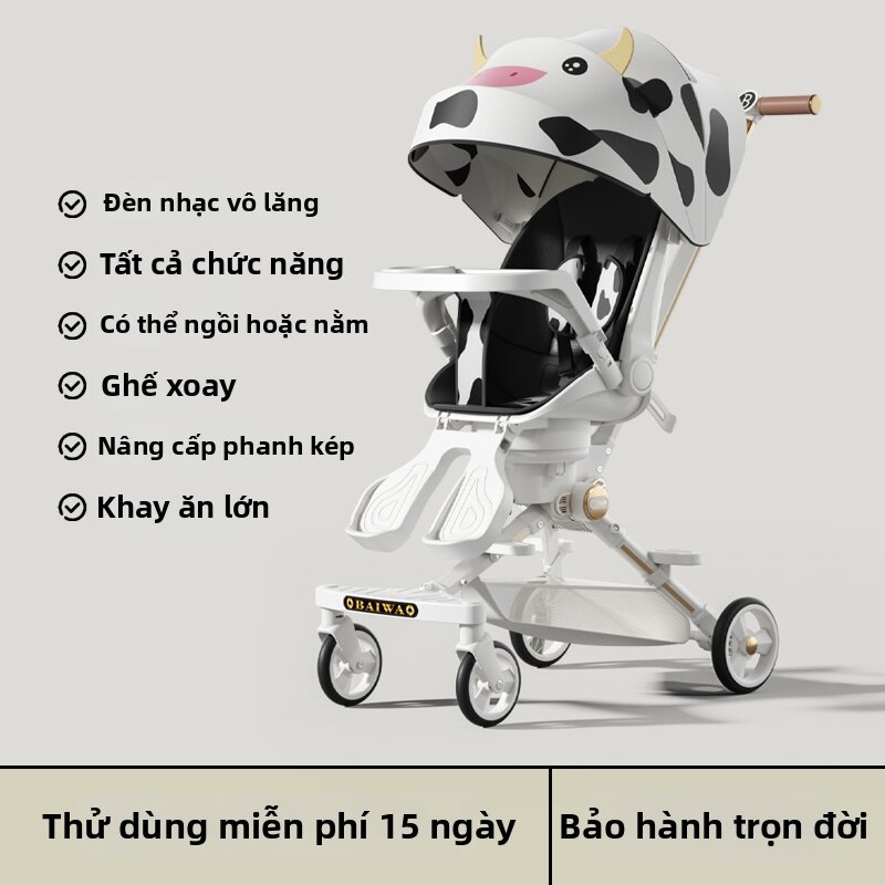 Birectional Adjustable Baby Stroller Lightweight High-View - 8