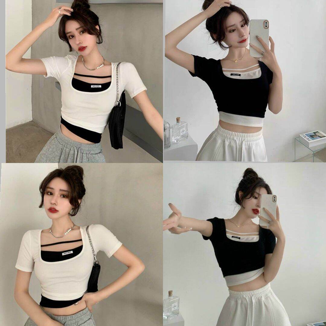 Áo thun kiểu croptop