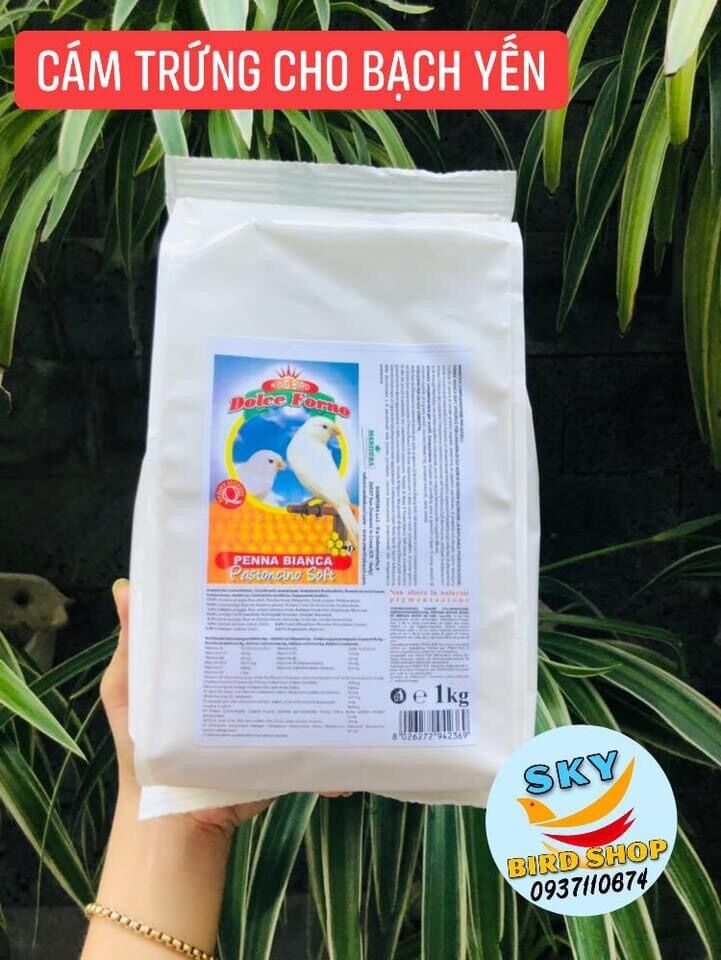 Cám trứng Dolce Forno chuyên dòng Bạch yến/hoàng yến khô/hoàng yến mềm túi nguyên seal 1kg