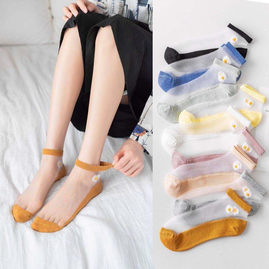 Combo 2 đôi tất lưới hoa cúc