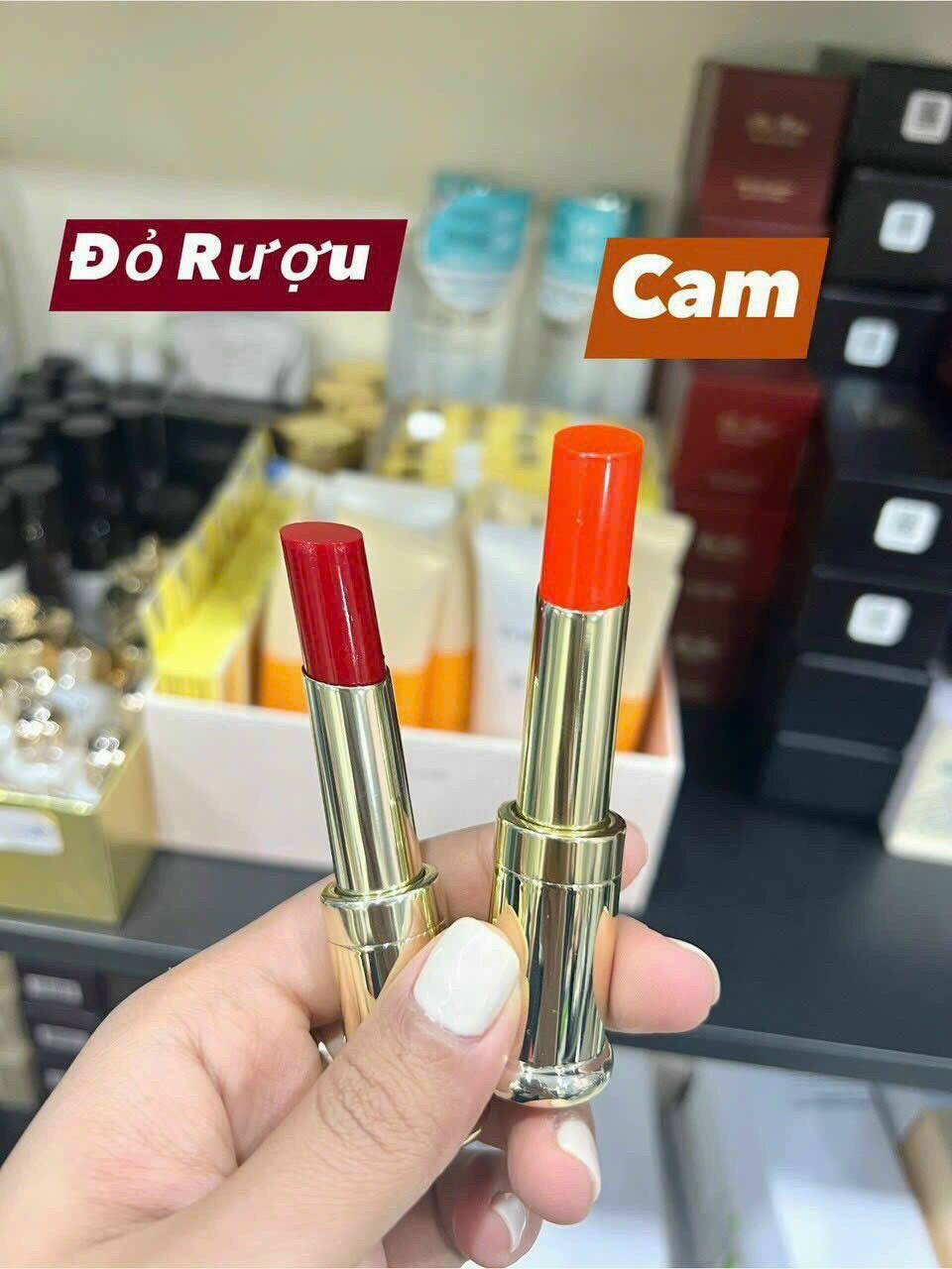 Son dưỡng Whoo Glow Lip Balm Wine Red đỏ rượu vang và cam, fullsize hàng nội địa Hàn Quốc