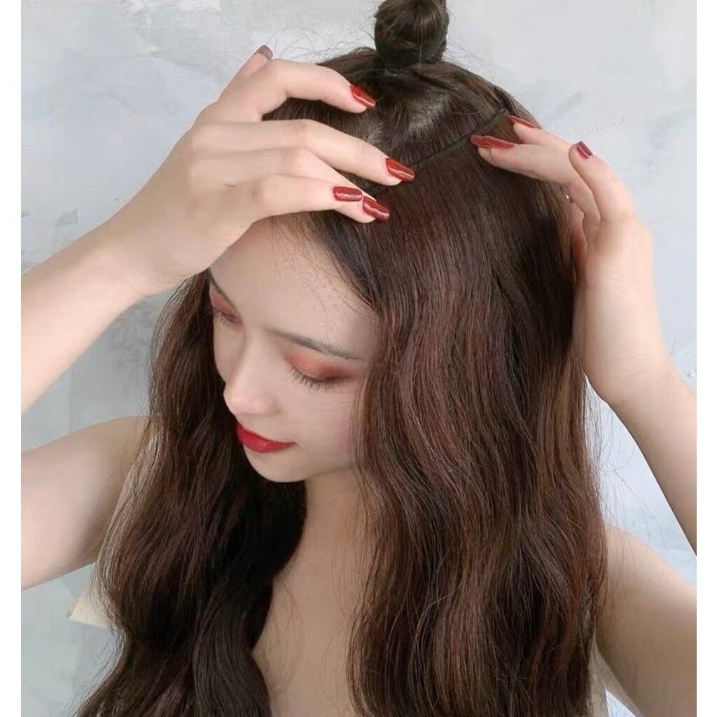 ❤ RẺ NHẤT❤ KẸP PHÍM TÓC GIẢ XOĂN DÀI 50CM 60CM K010