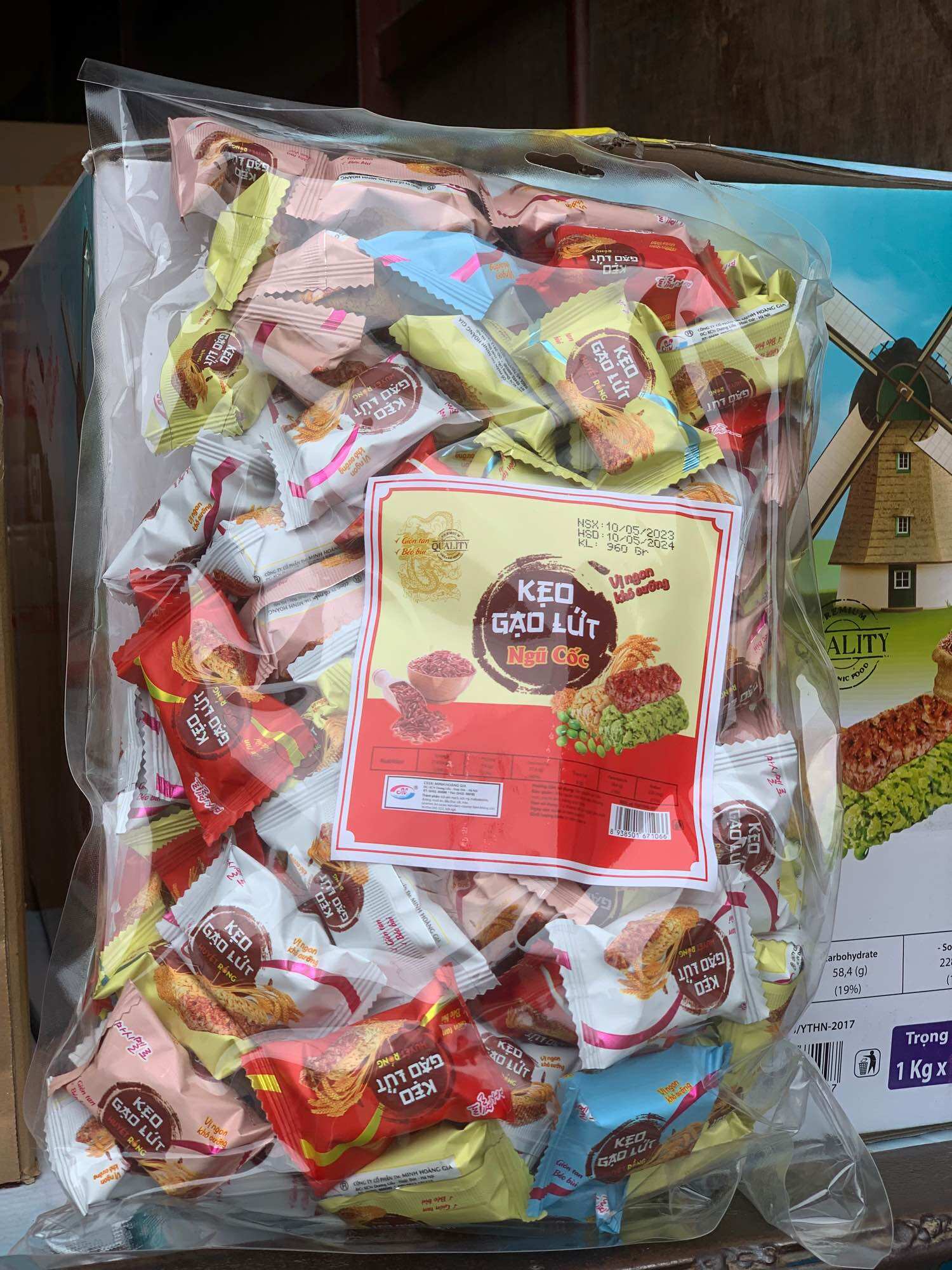 Kẹo gạo lứt ngũ cốc gói to 1kg