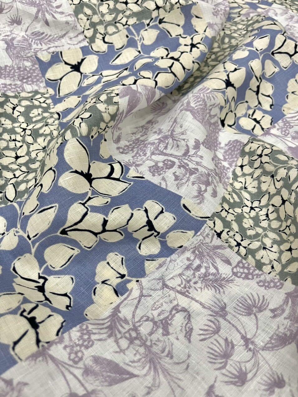 VẢI LINEN TƯNG PREMIUM HOẠ TIẾT GHÉP - Vintage mà nhẹ nhàng dành cho mấy nàng thích bánh bèo nhưng ko kém phần cá tính nè - Khổ vải 1m40 giá 130k/m