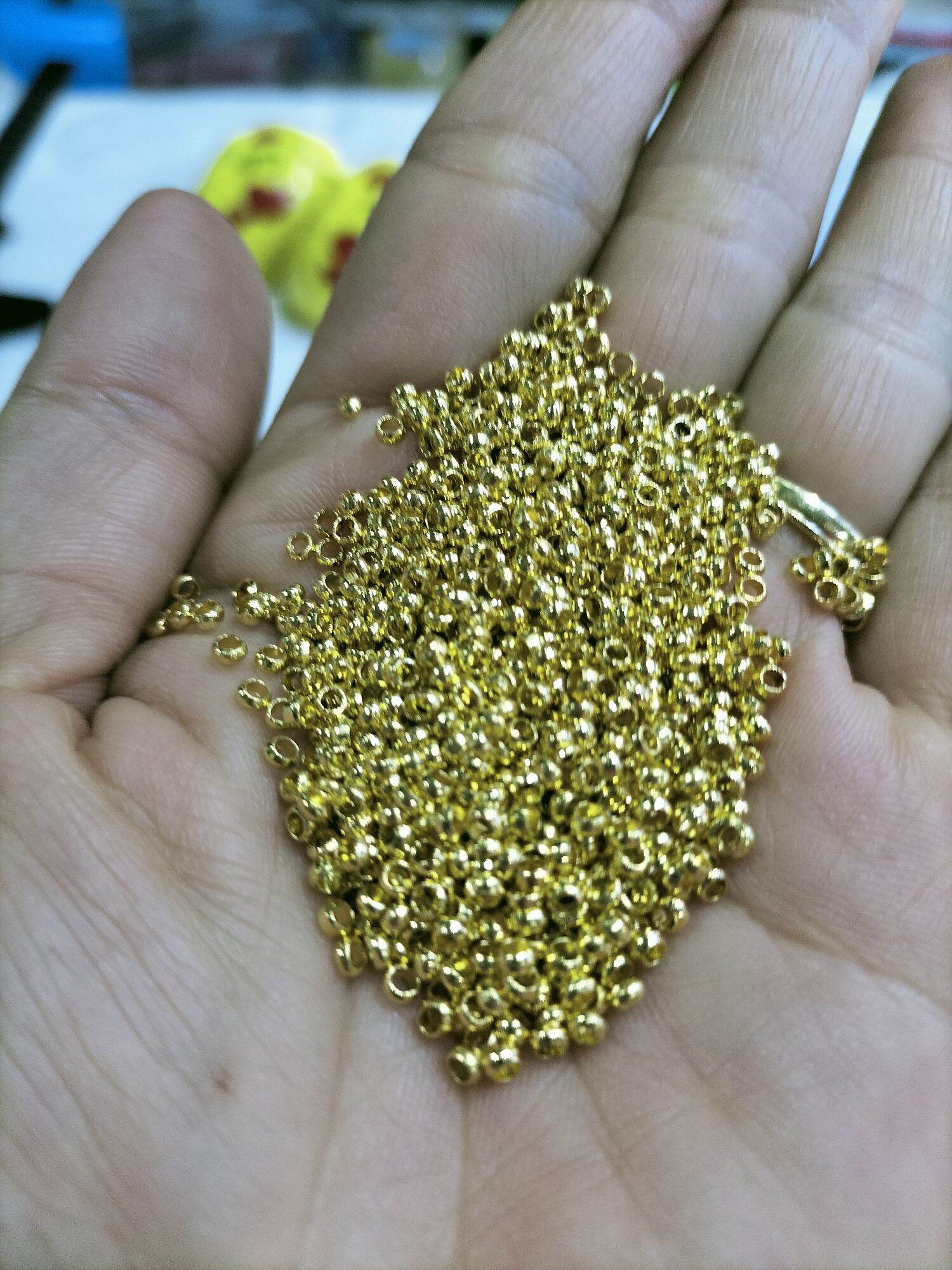 Bịch 10 hạt kẹp che nút thắt dây làm vòng handmade