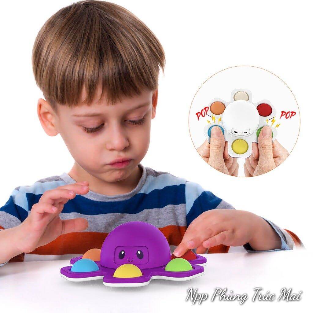Pop it con quay bạch tuộc cảm xúc