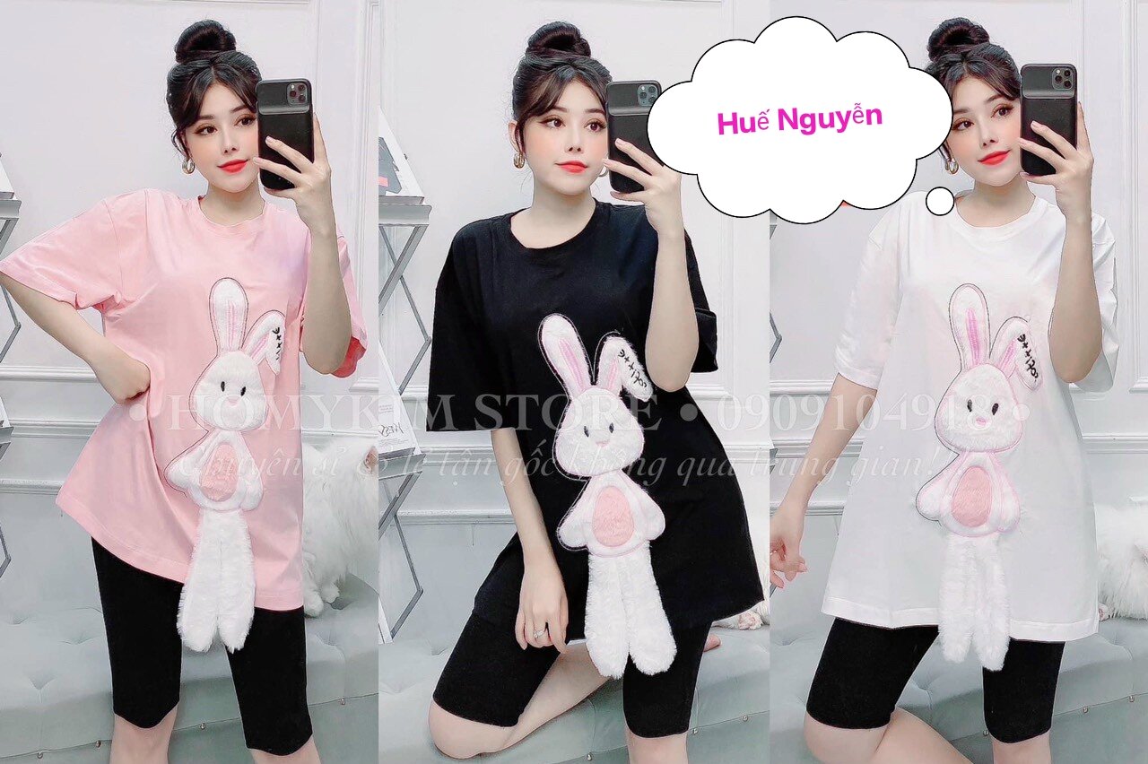 Sét bộ ngố thêu thỏ