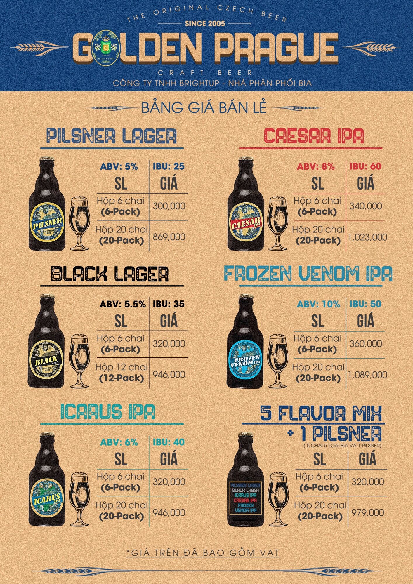 Pack 2 chai Black Lager