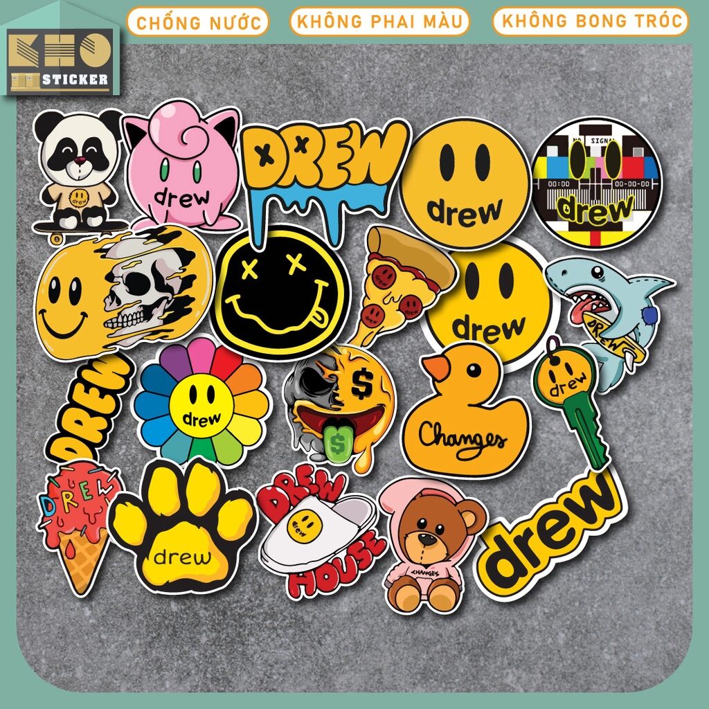Decal Sticker Dán dễ thương mẫu ngẫu nhiên