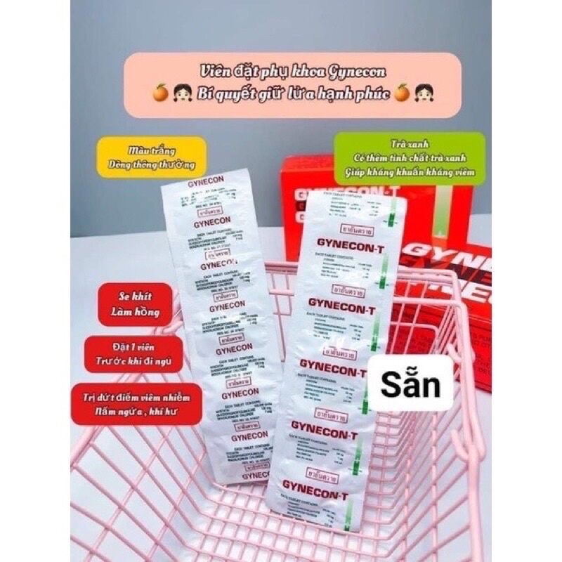 Viên đăt pk Gynecon T tra xanh Thái viê.m nhiễ.m pk phu nư