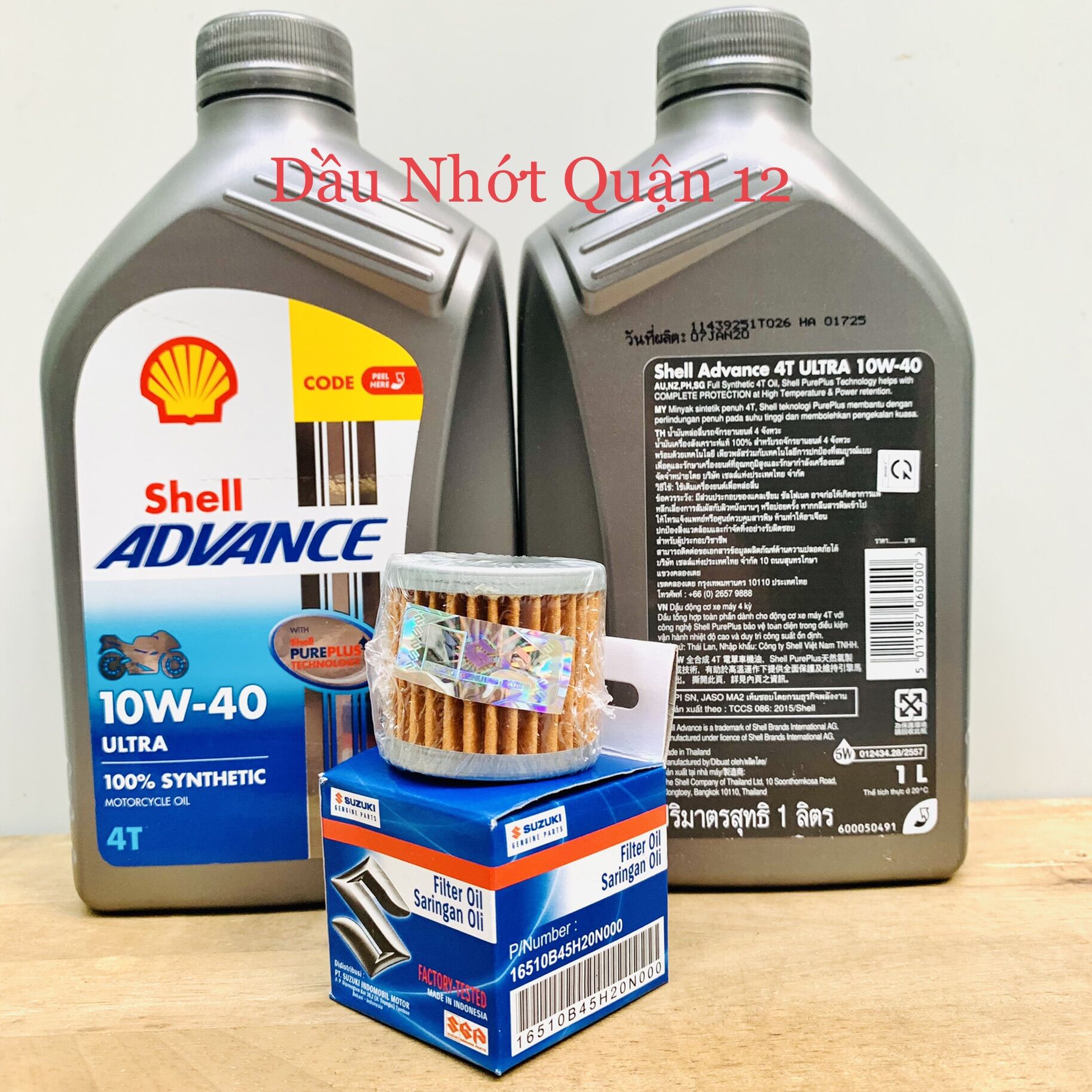 Shell Châu Á - Nhớt Shell Advance Ultra 10W-40 Made in Thailand - Tem 2 Lớp