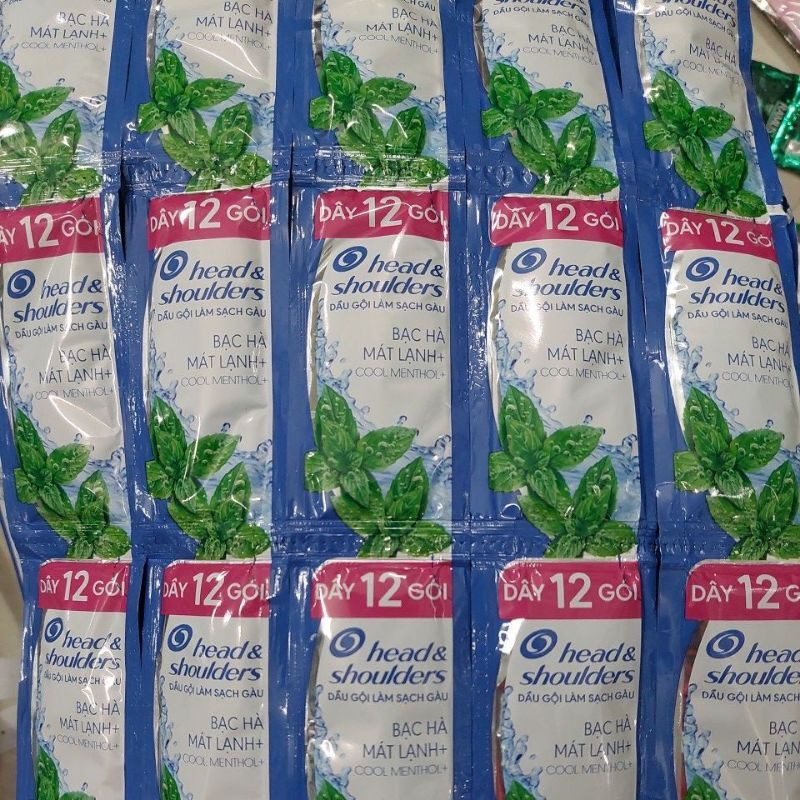 Combo 5 dây dầu gội sạch gàu head & shoulders bạc hà