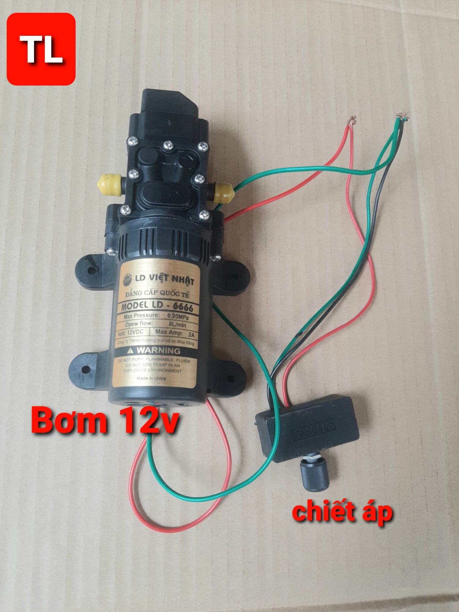 Máy bơm tăng áp mi ni 12v - máy bơm phun sương 12v loại 1