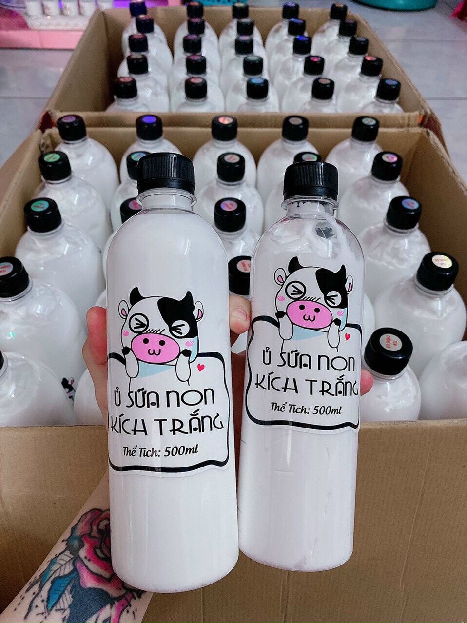 Sữa non ủ trắng da chai 500ml, dưỡng ẩm trắng hồng da