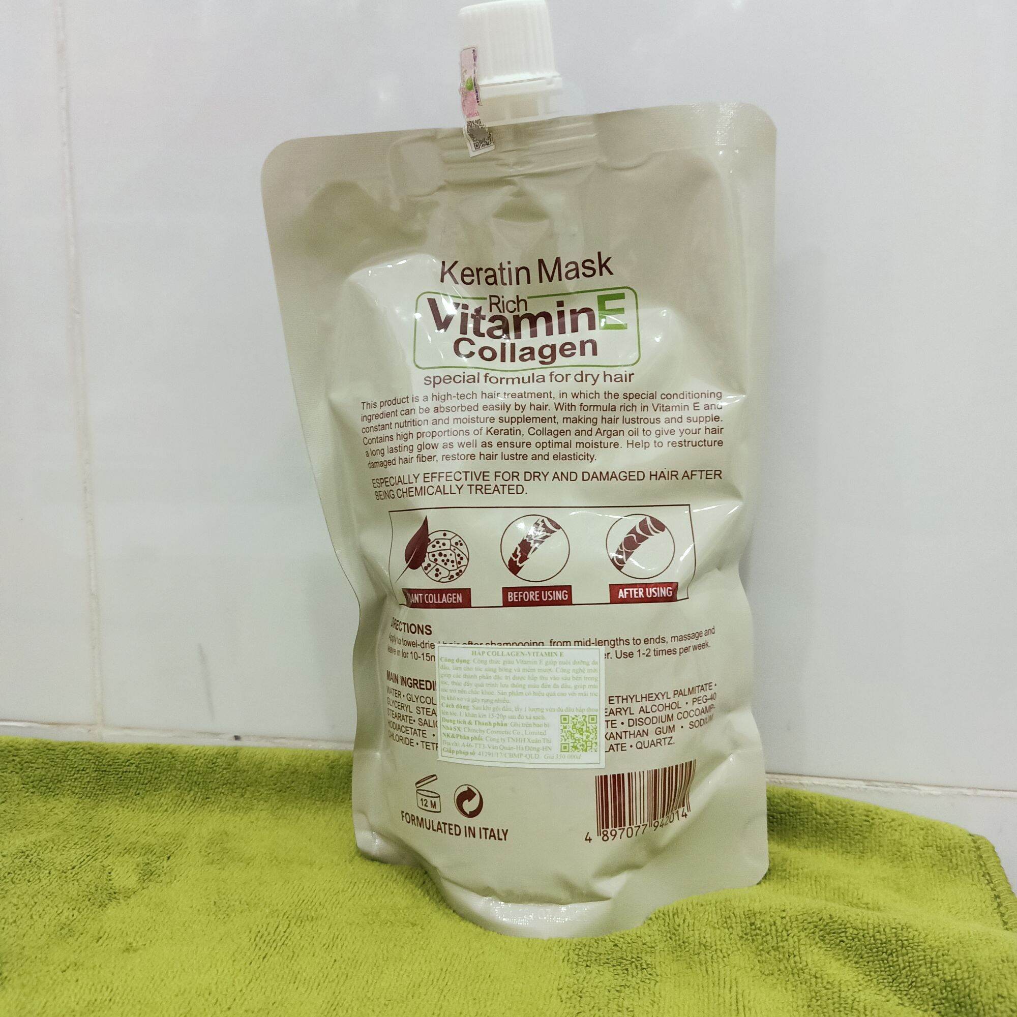 hấp phục hồi keratin + collagen COLATIN