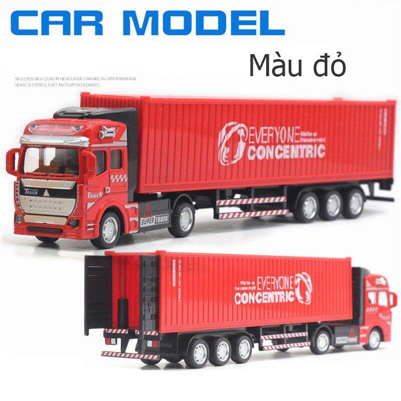 Mô hình xe container đầu kim loại tỉ lệ 1:48