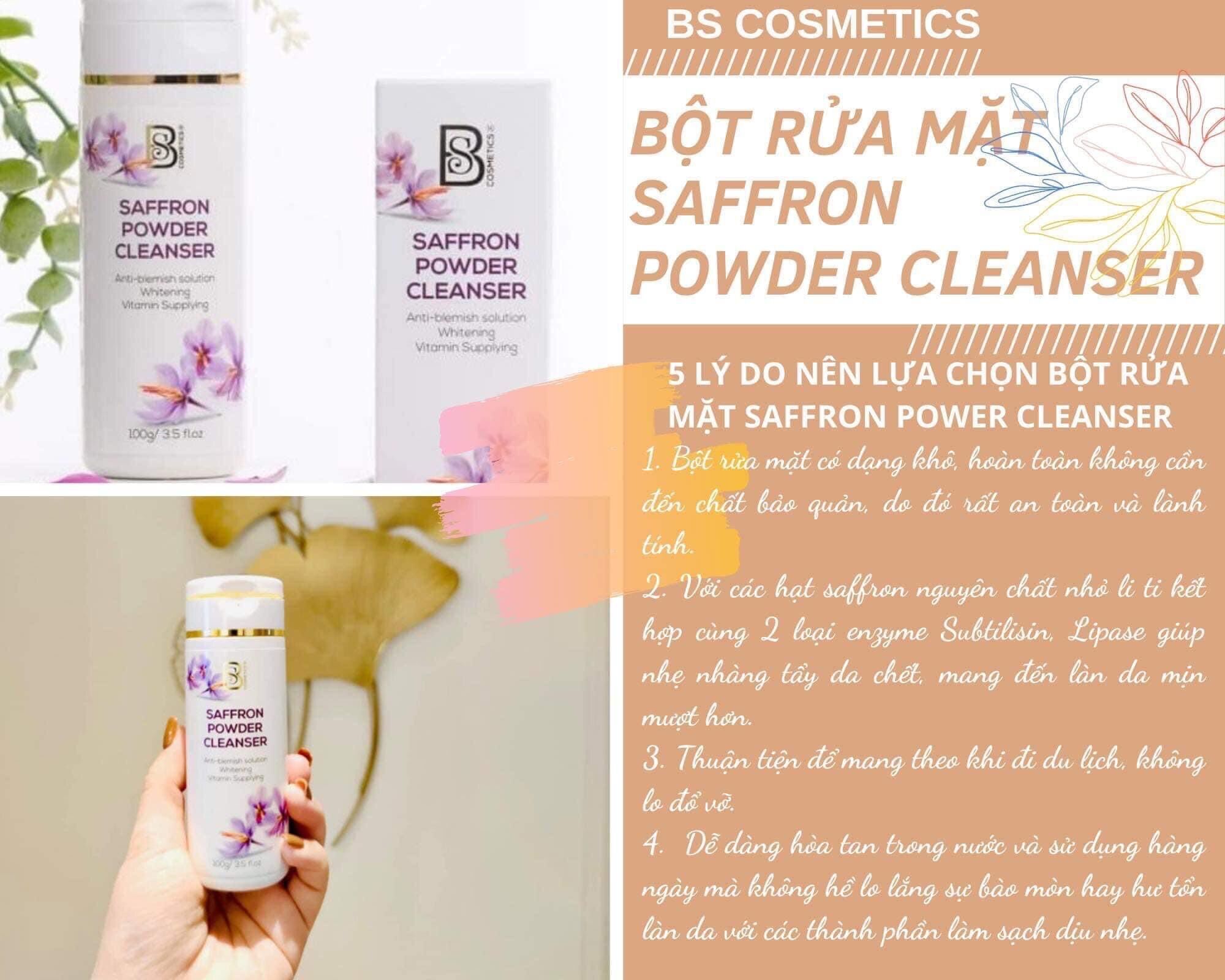 Bột rửa mặt Saffron - Saffron powder clean 3Trong 1