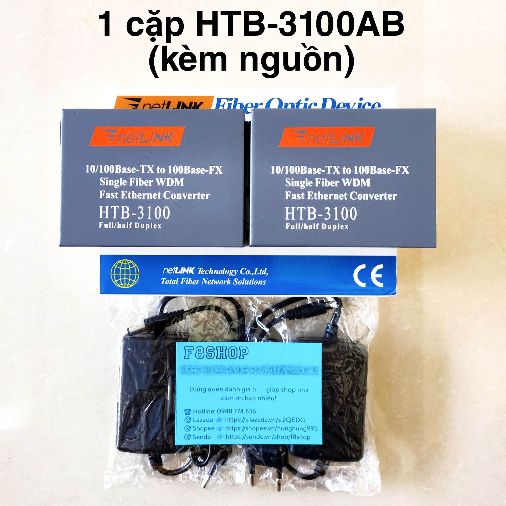 Bộ chuyển đổi quang điện Netlink HTB-3100AB 25km 100Mbps converter quang 1 sợi HTB 3100AB HTB 3100 H