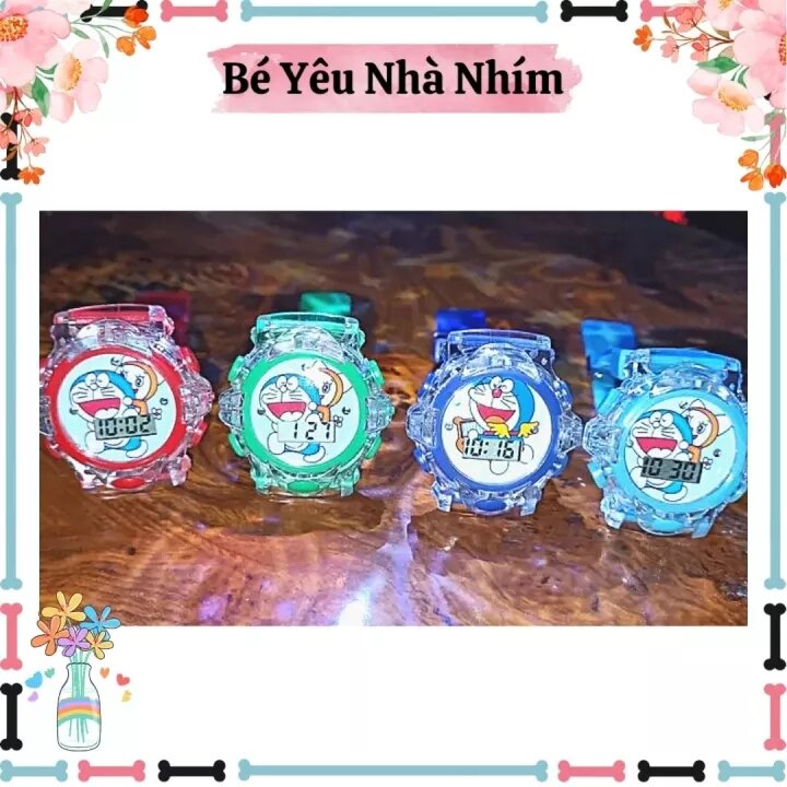 Đồng hồ cho bé chớp đèn + phát nhạc mèo ú