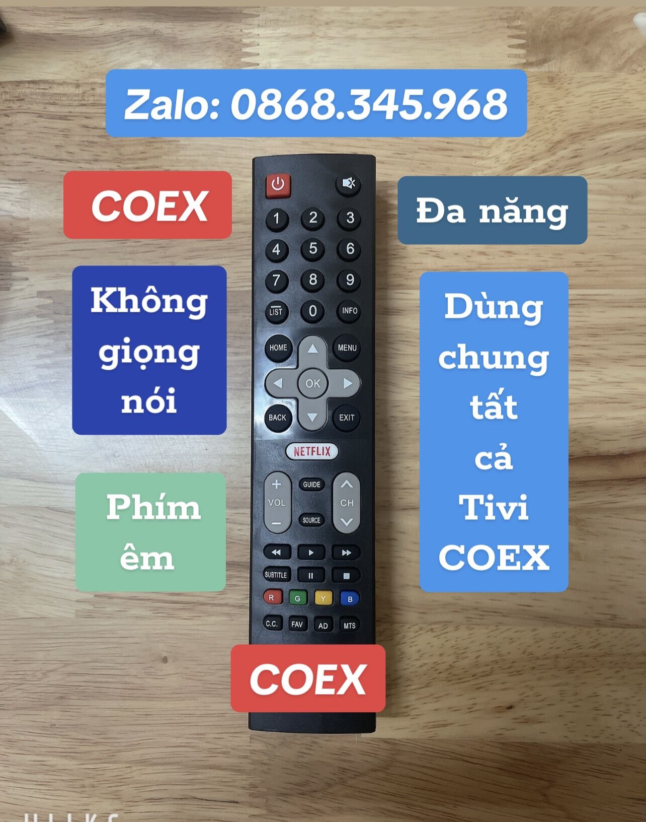 Remote Điều khiển Tivi COEX hàng cao cấp
