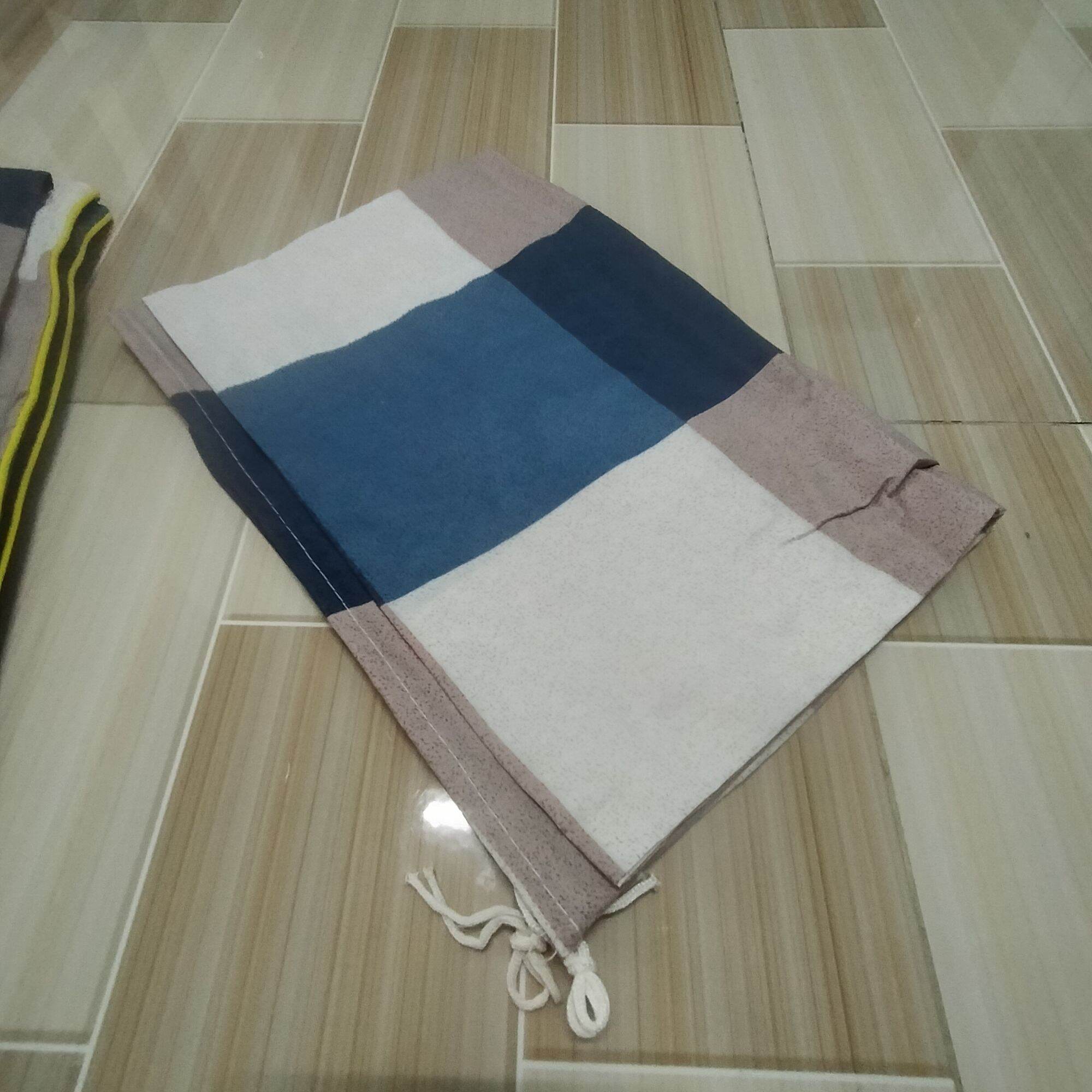 sét ga gối cotton poly mẫu kẻ ô